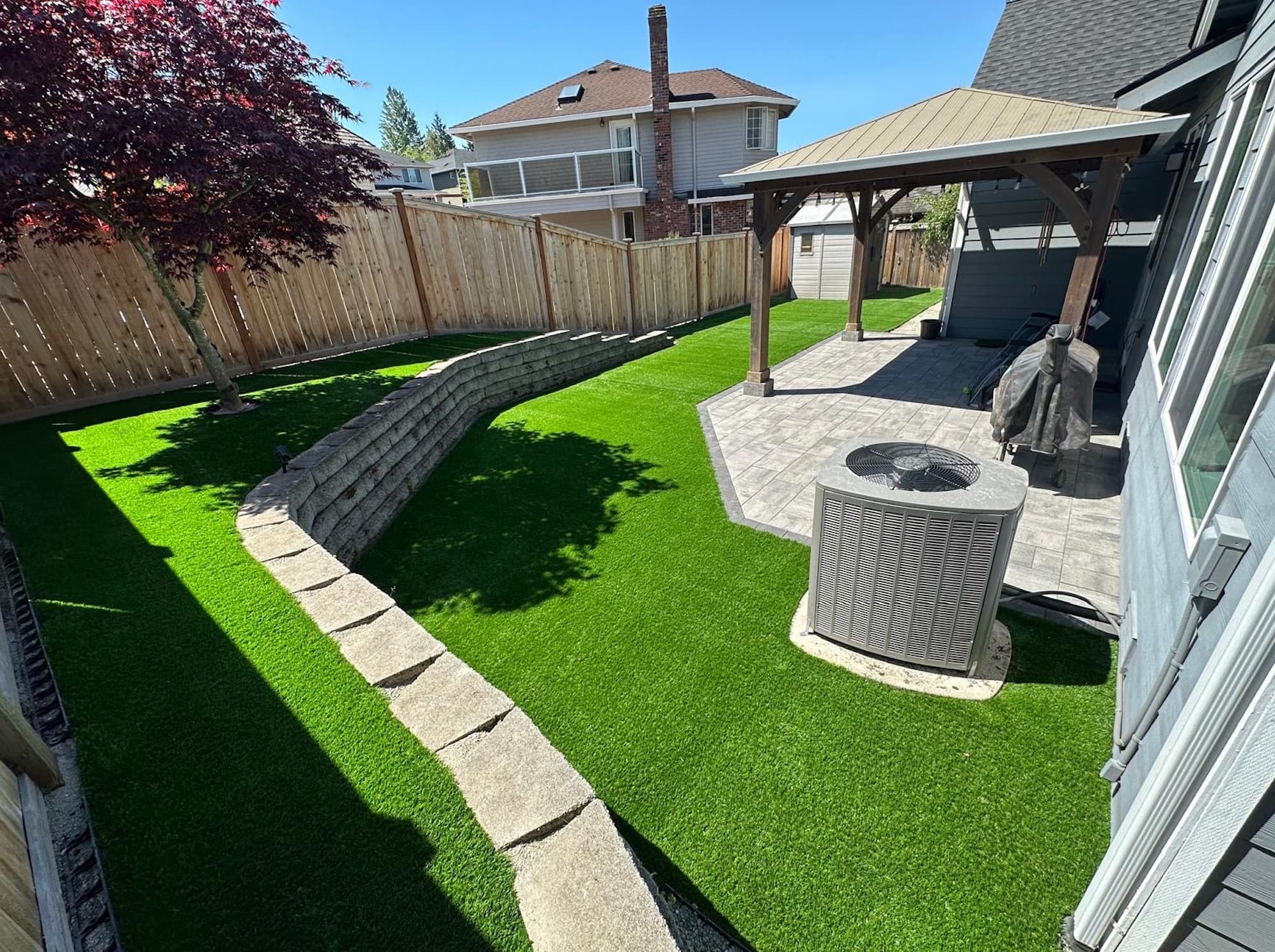Artificial turf installation project in Tacoma WA