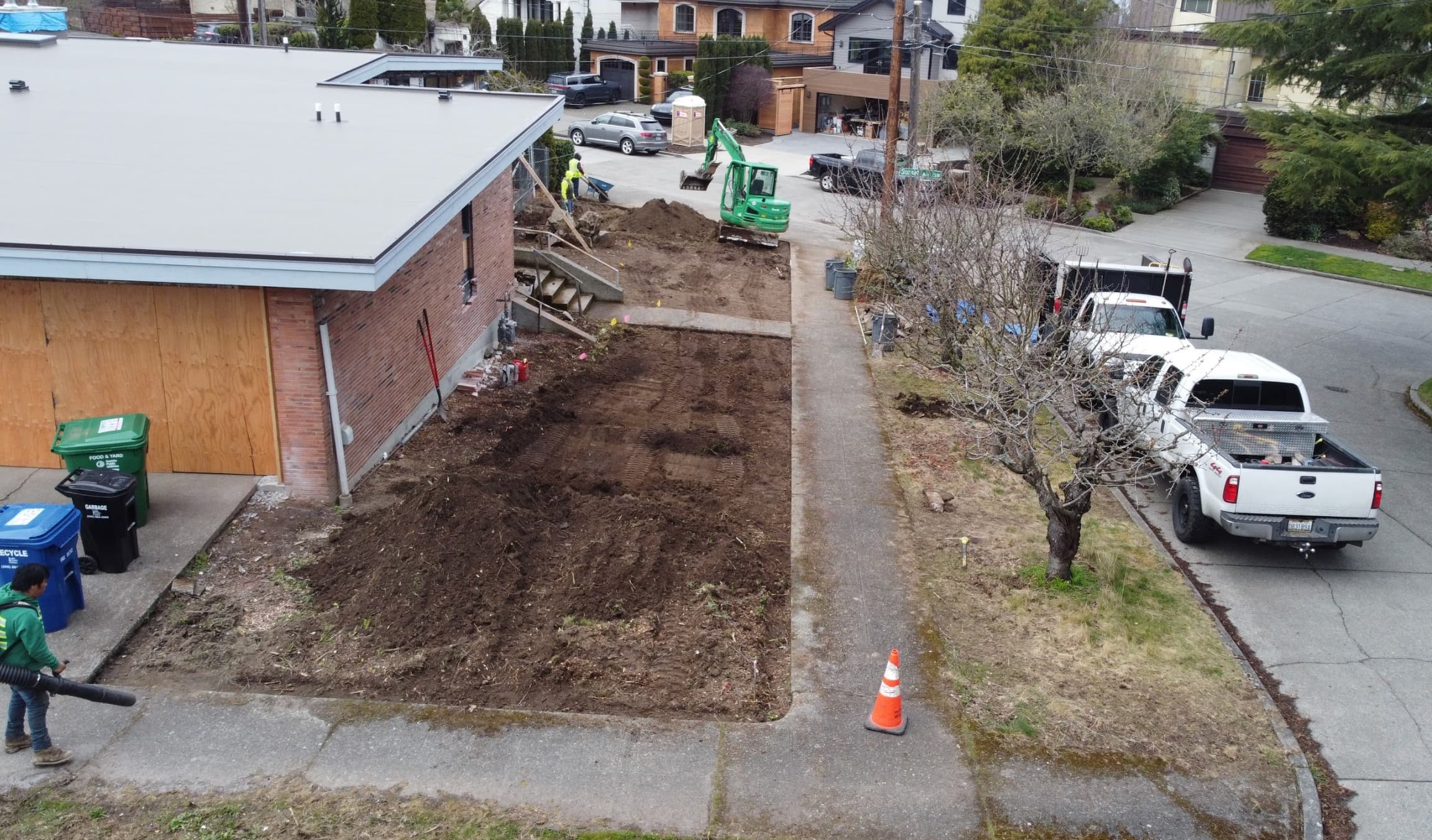 Before grading and exterior prep at Tacoma new construction site