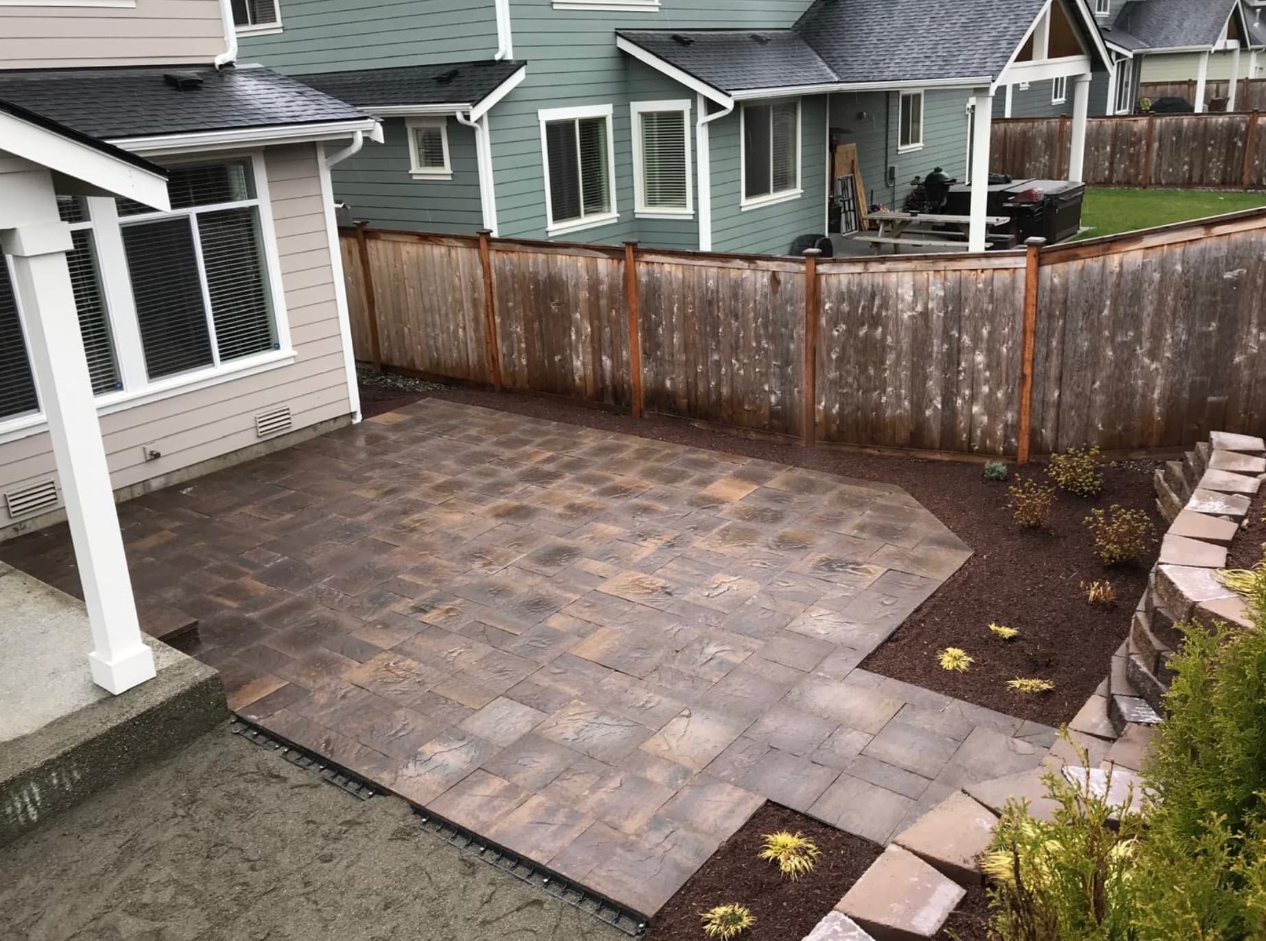 Paver patio contractor project in Tacoma WA