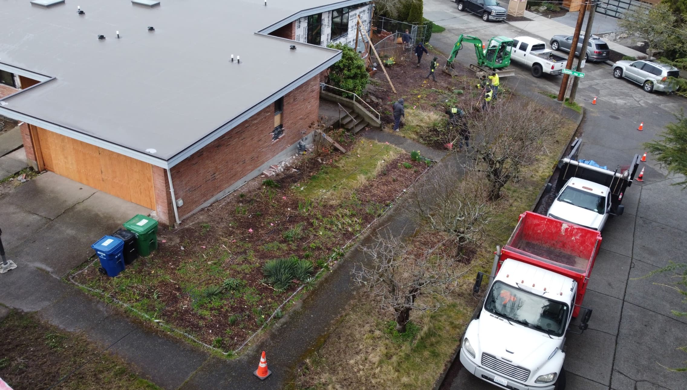 New Construction Landscape Build before