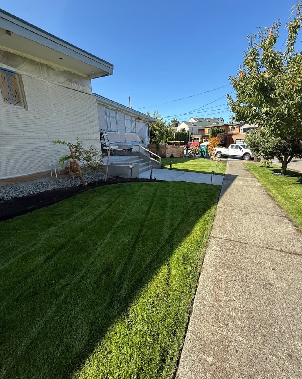 Sod Installation project in Tacoma WA